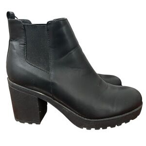 Rue 21 Berry Vegan Leather Chunky Boots Sz 8
